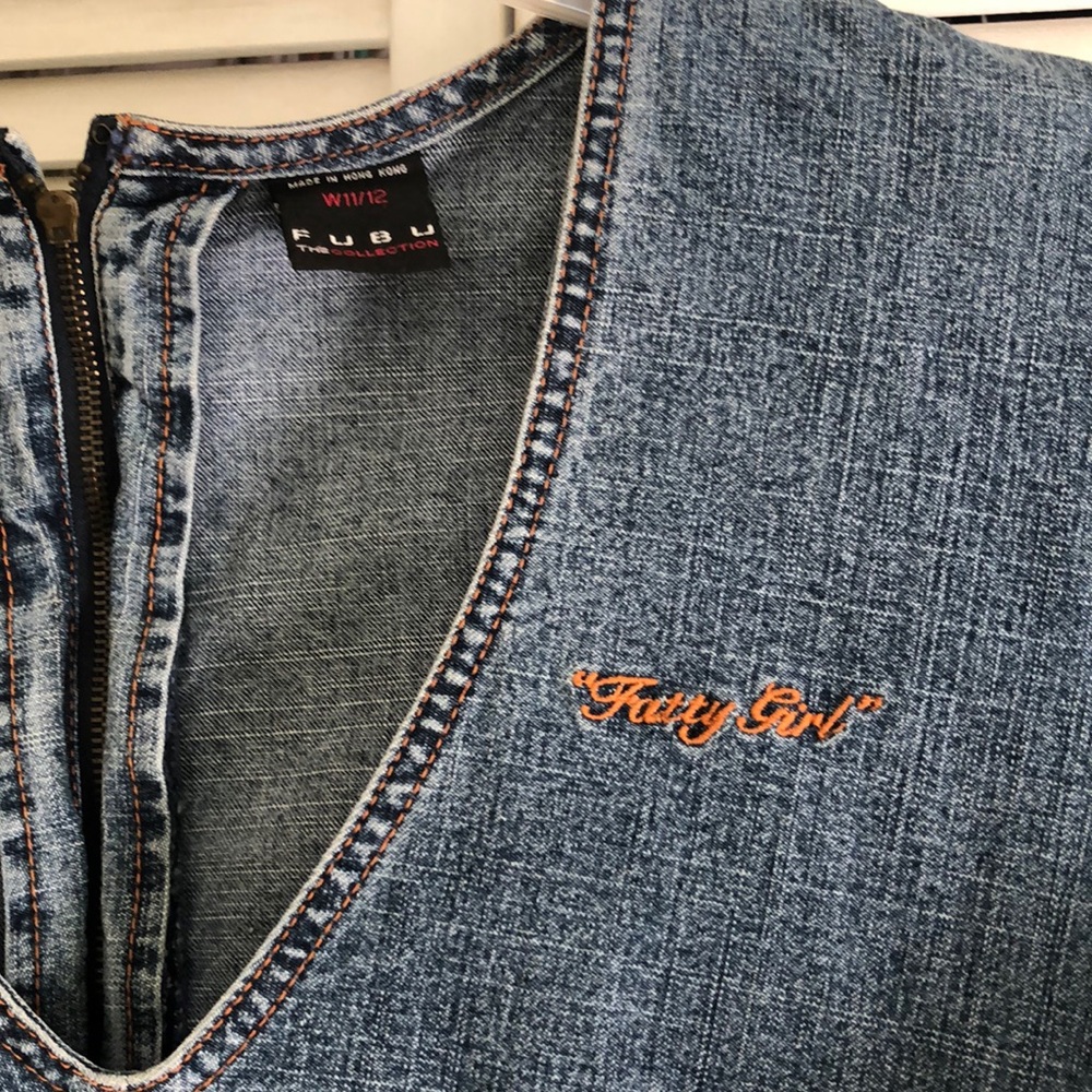 Vintage FUBU “Fatty Girl” Denim Dress W 11/12